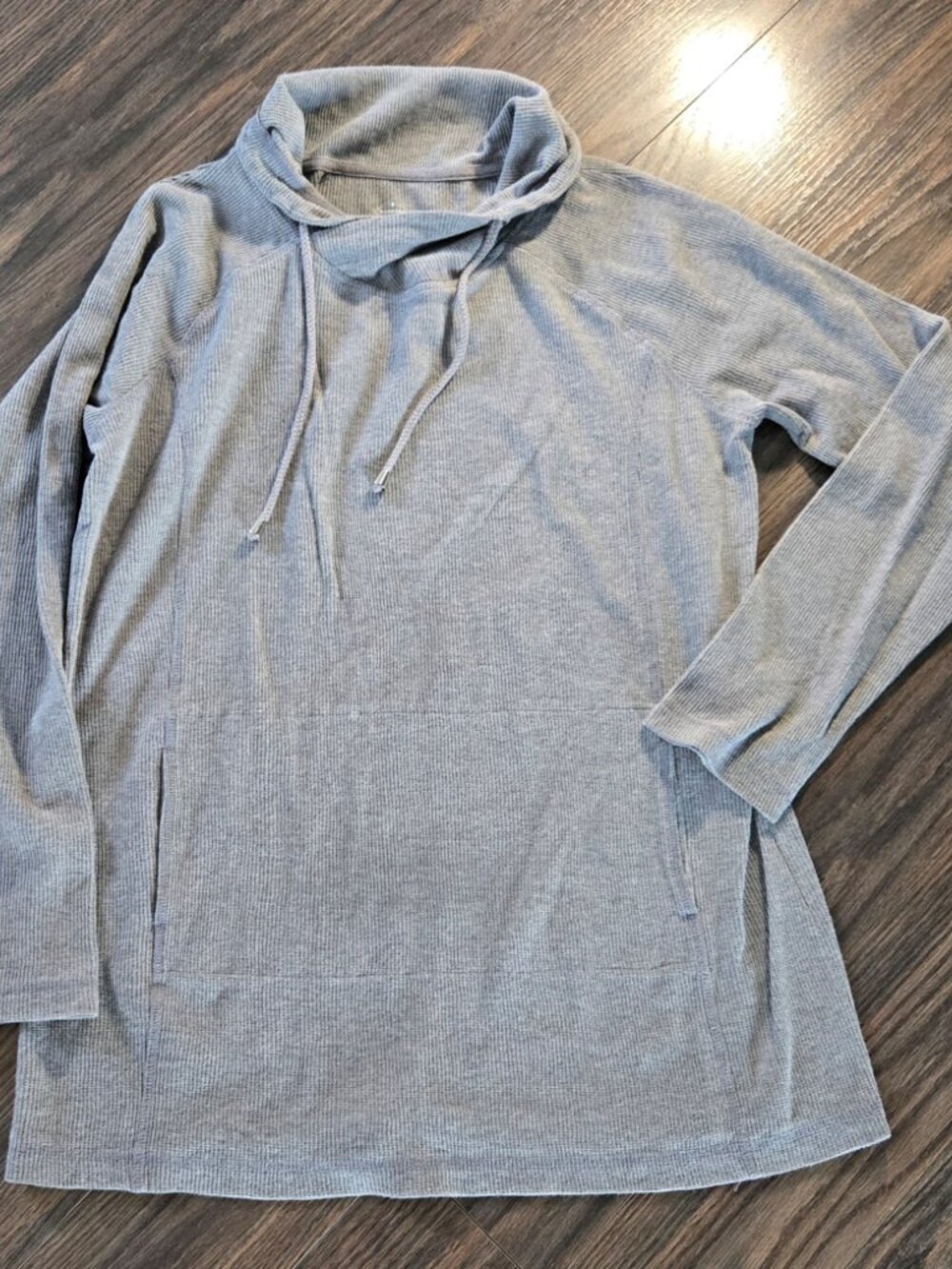 ST. JOHN's BAY Athletic/Athleisure Gray Ribbed Turtleneck Pullover SIZE XL